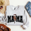 Mama Lightning Bolt Checkered Football Sports Game Day Big Game Touchdown Tailgate Party Sweatshirt