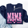Mama Love Valentine's Day Hearts Stripes Cozy Family Love Message Warmth And Togetherness Theme Sweatshirt