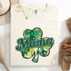 Mama Painted St Patrick's Day Shamrock Clover Lucky Leprechaun Comfort Colors Tee