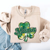 Mama Painted St Patrick's Day Shamrock Clover Lucky Leprechaun Festive Sweatshirt