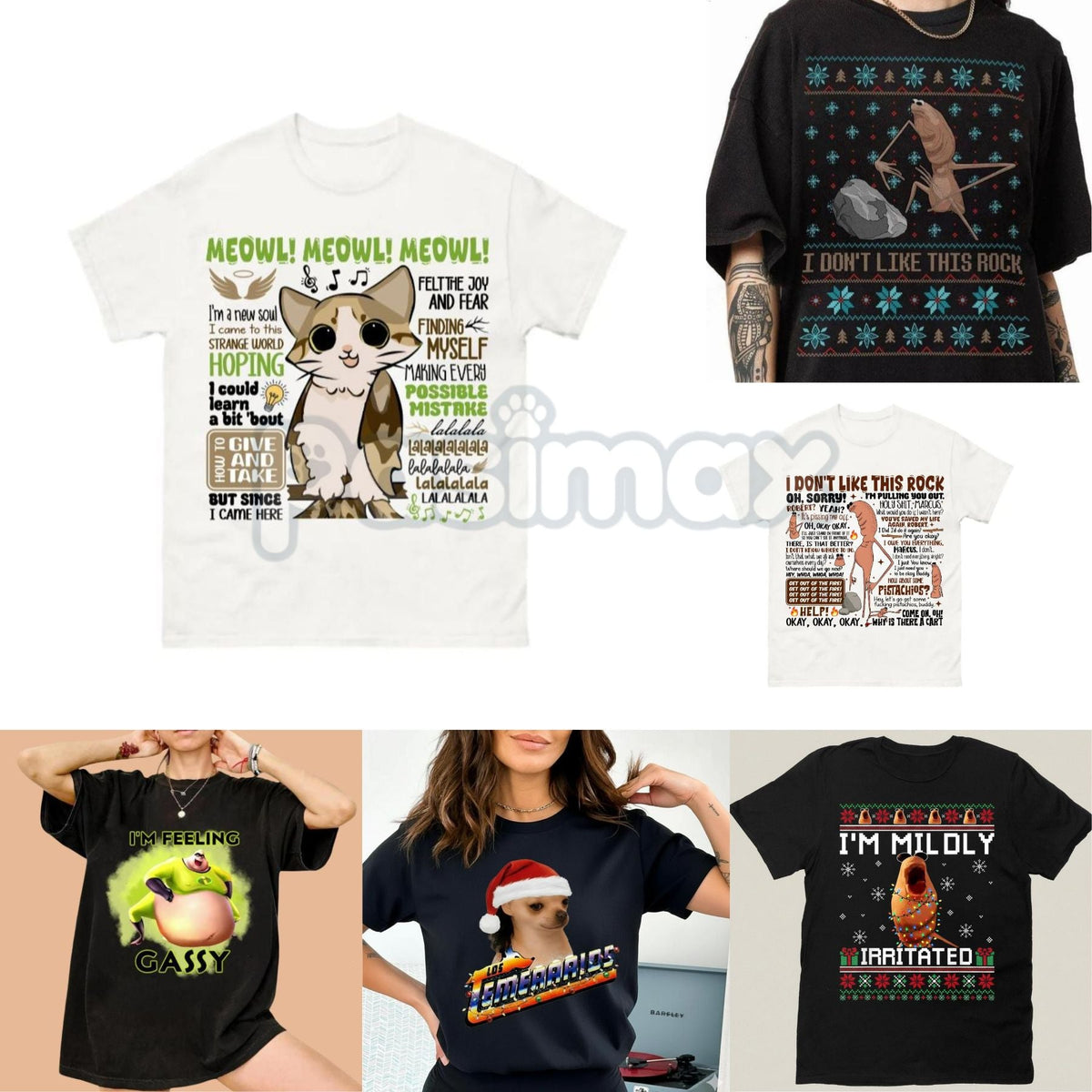 Marcus The Worm Ugly Christmas Shirt - Funny Los Temerarios Thanksgiving Meme Tee, I Don't Like This Rock Xmas Gift, Internet Culture Apparel
