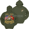 Marines 250th Birthday Unisex Hoodie – Commemorative USMC 250 Year Anniversary Pullover, Honor the Corps Legacy