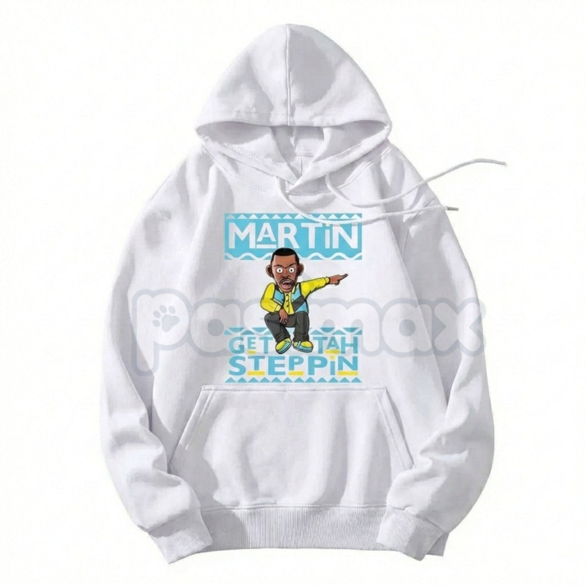Martin "Get Tah Steppin" 90s Sitcom Hoodie – Vintage Urban Streetwear, Classic Comedy Quote Pullover, Men's Retro Nostalgia Apparel