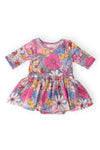 Mauve What's Up Buttercup 3/4 Sleeve Twirl Bodysuit