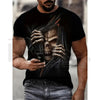 Men's 3D Skeleton Skull Graphic Tee – Stretchy Summer Outdoor Streetwear