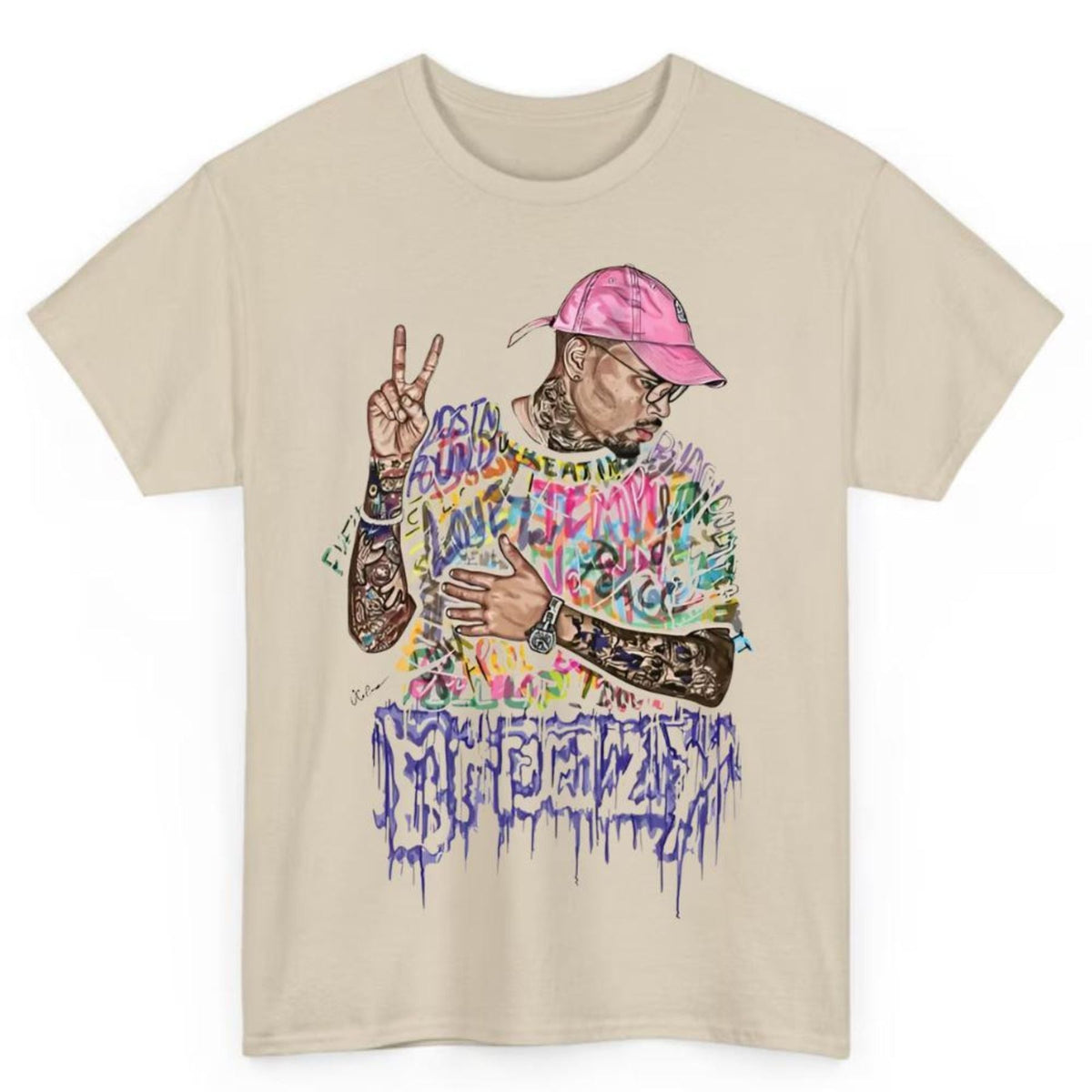 Men's Breezy Bowl Tee - Streetwear Hip-Hop Graphic Shirt, Urban Music Apparel