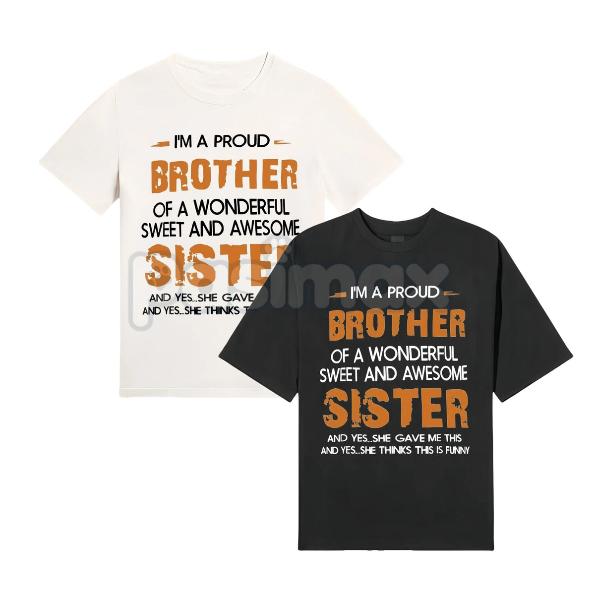 Men's "Brother and Sister" T-Shirt - Proud Sibling Bond Tee, Family Matching Apparel, Brotherhood & Sisterhood Gift