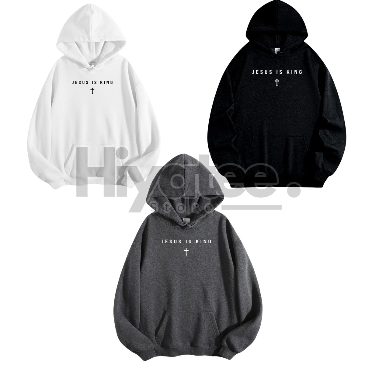 Men's Jesus Is King Cross Graphic Hoodie