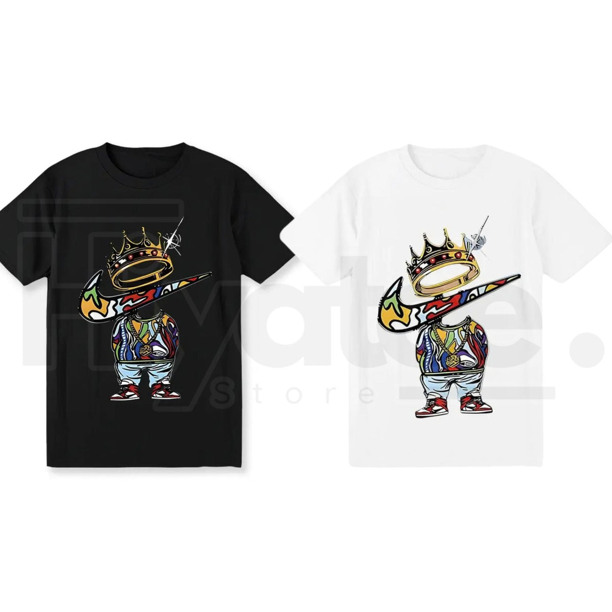Men's Vintage Cartoon Print Graphic Tee – Trendy Streetwear Cotton Crewneck