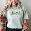 Merry And Bright Watercolor Trees Christmas Illustration Holiday Edition Comfort Colors Tee