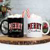 Merry Christmas Matching Coffee Mug - Buffalo Plaid Cup