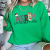 Merry Christmas Festive Greeting With Classic Bold Script Cozy Fleece Lined Sweatshirt