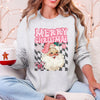 Merry Christmas Retro Santa Checkered Vintage Holiday Edition Festive Cozy Classic Sweatshirt