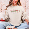 Merry Christmas Santa Retro Vintage Festive Gingerbread Cheer Nostalgic Throwback Sweatshirt