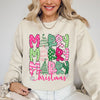Merry Merry Merry Christmas Santa Xmas Colorful Patterns Holiday Cheer Sweatshirt