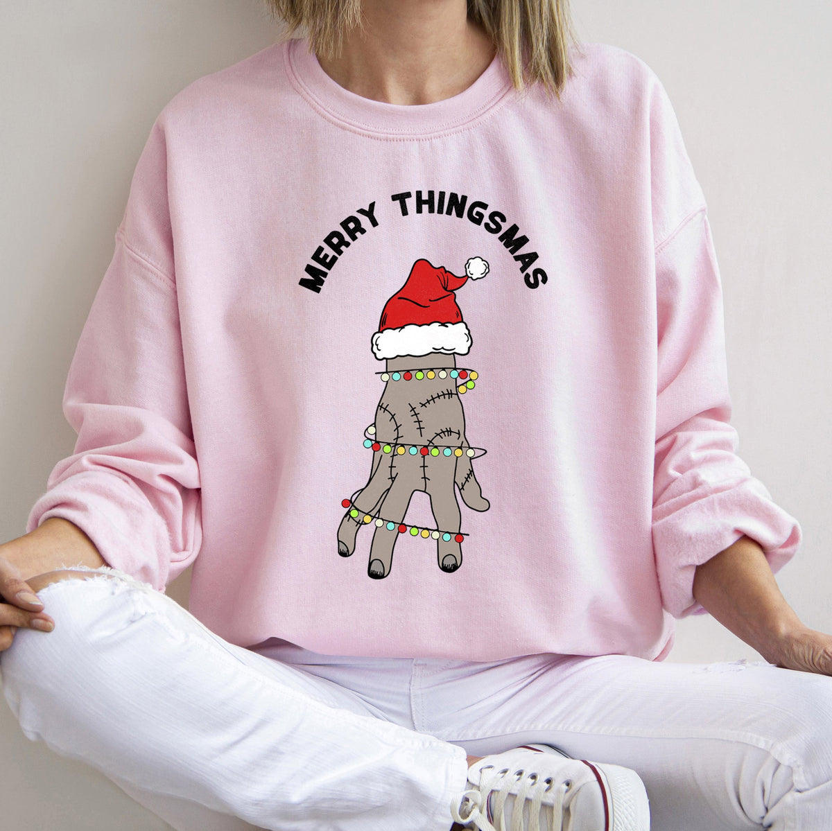 Merry Thingsmas, Wednesday Christmas Celebration Holiday Season Edition Sweatshirt