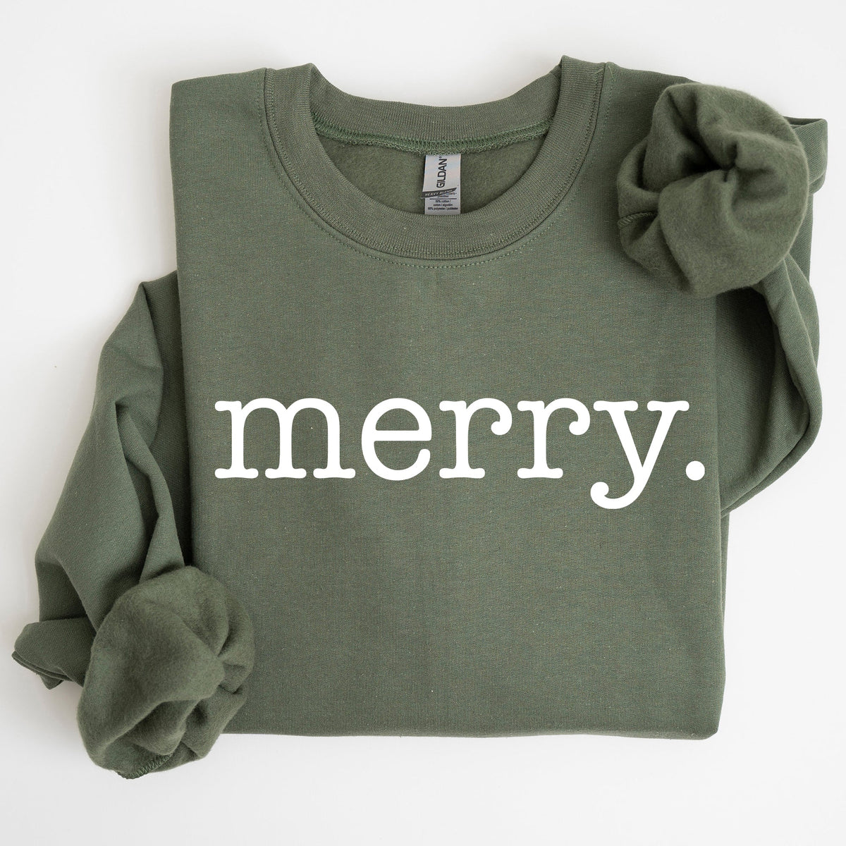 Merry Classic Minimalist Christmas Winter Snow Santa Xmas Seasonal Edition Sweatshirt