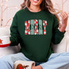 Merry Varsity Santa Checkered Christmas Vintage Edition Retro Holiday Sweatshirt