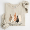 Merry and Bright Christmas Trees Hygge Winter Santa Snow Xmas Festive Holiday Cheer Sweatshirt