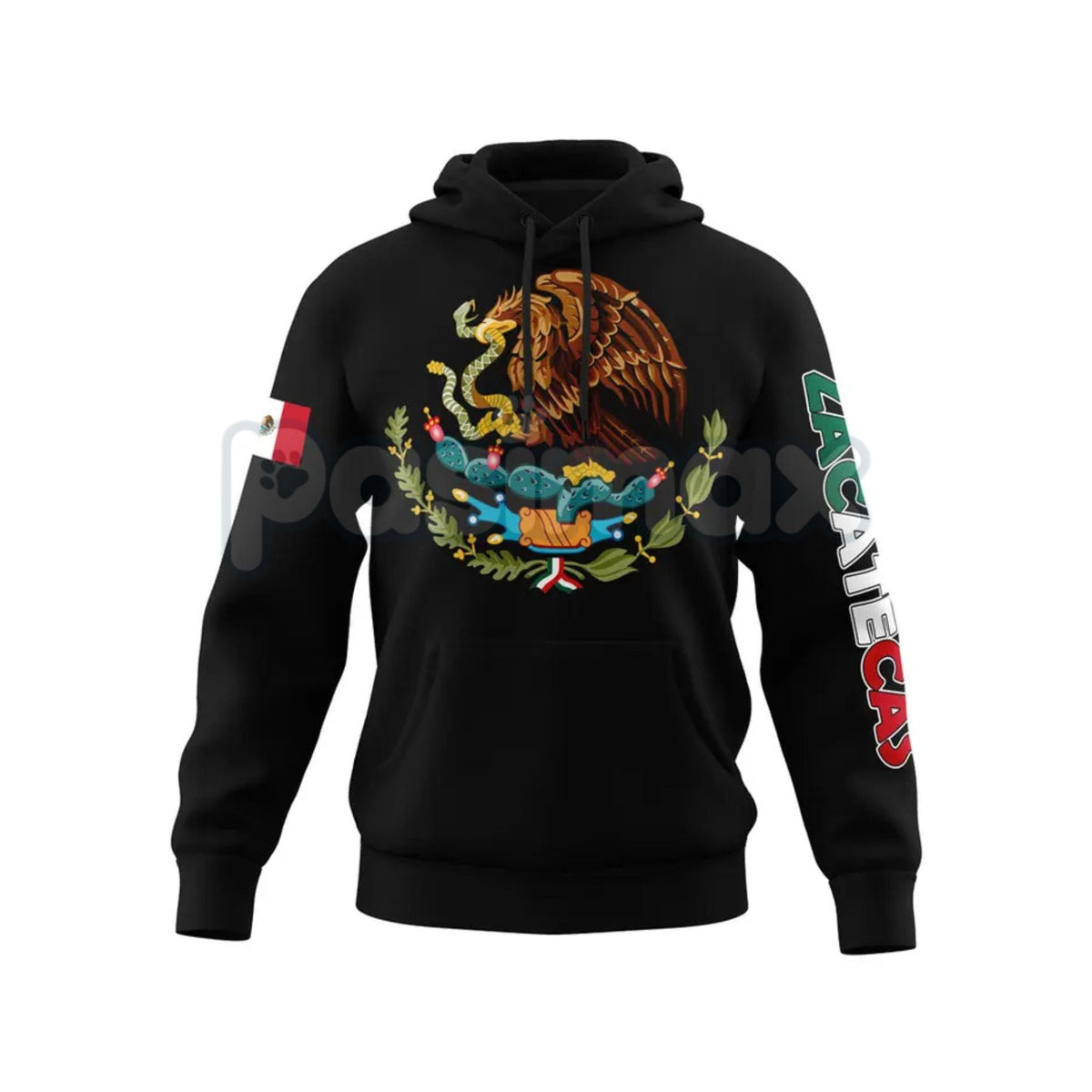 Mexico States Design Black Hoodie – Cultural Map Pullover, Unisex Mexican Pride Apparel