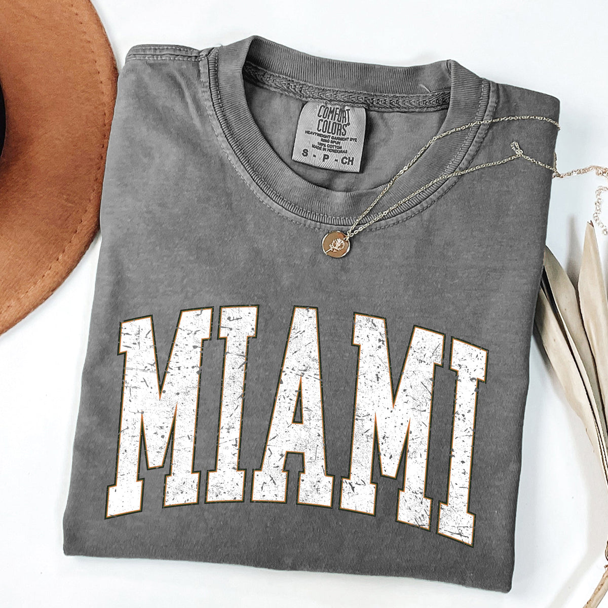 Miami Football Game Day Tailgate State University College Big Game Touchdown Comfort Colors Tee