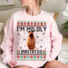 Mildly Irritated Christmas Sweatshirt | Funny Meme Ugly Christmas Sweater | Relatable Holiday Jumper | Sarcastic Xmas Mood Crewneck