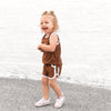 TRACK SHORTS SET- Bamboo Rib Sienna