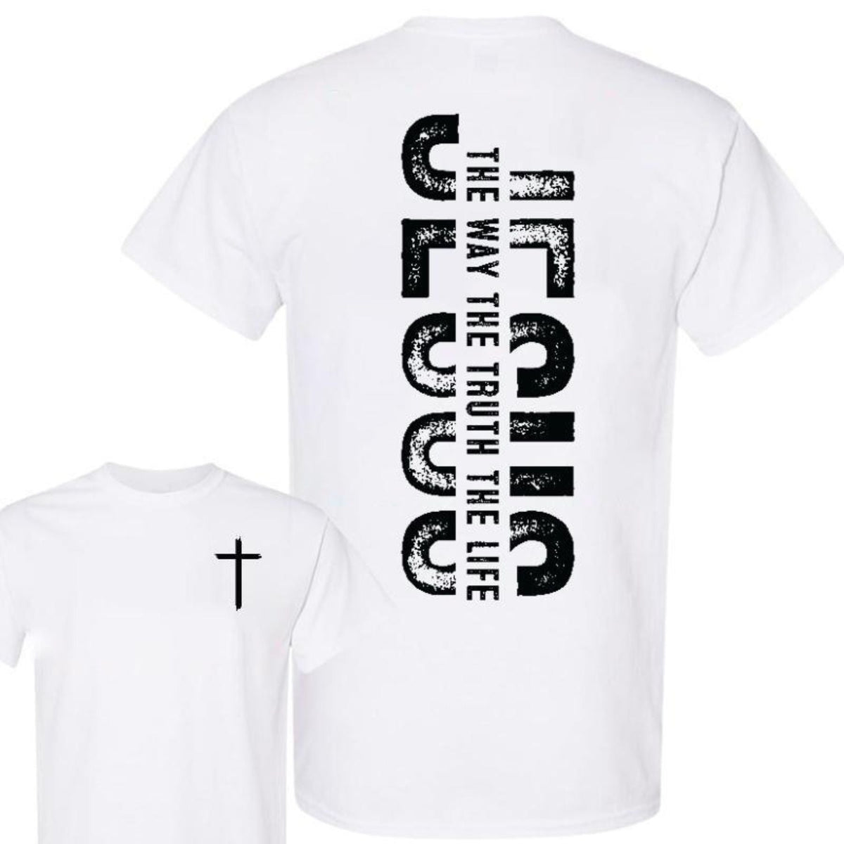 Minimalist Cross T-Shirt - Religious Quote Tee, Fashion-Forward Statement of Faith