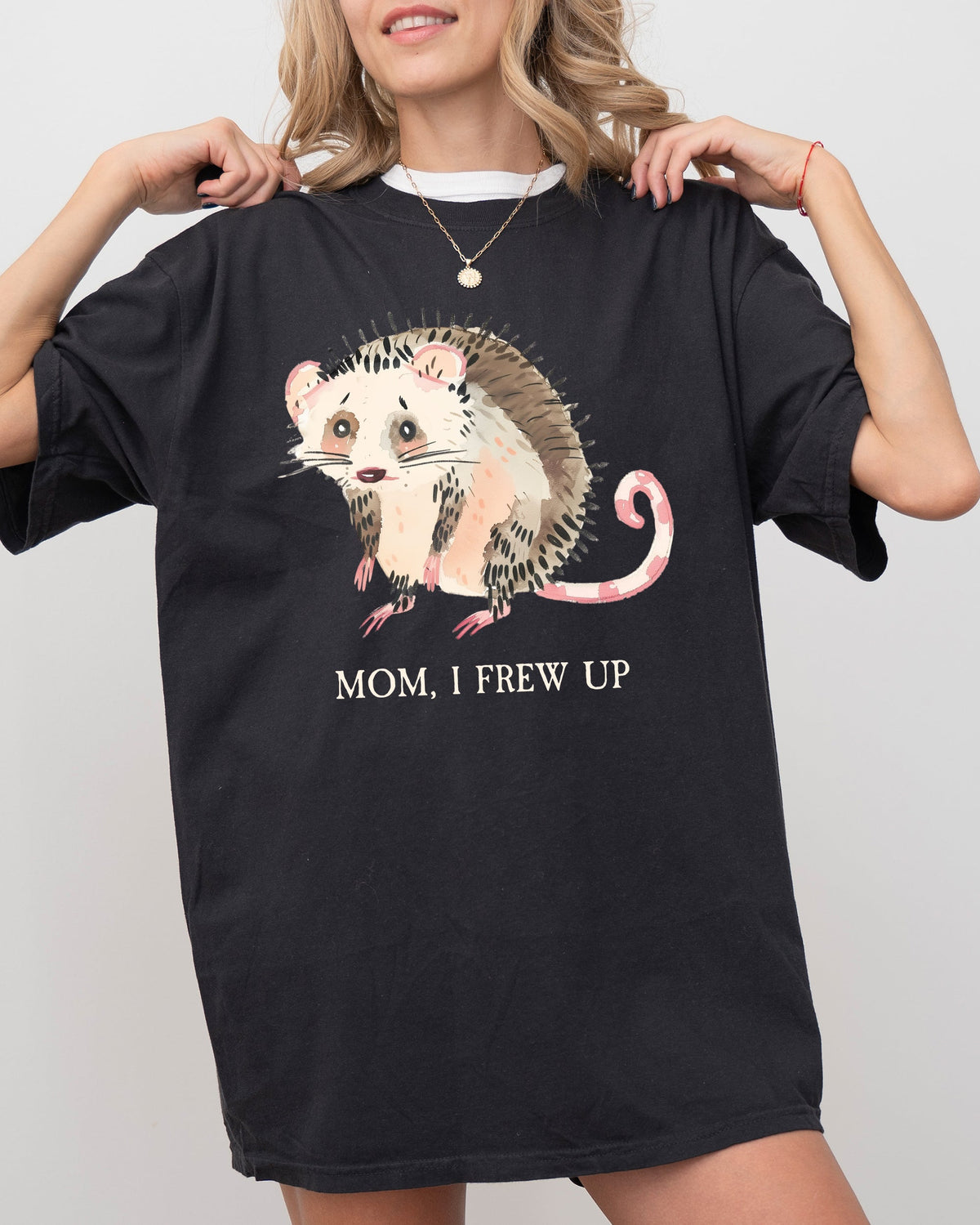 Mom, I Frew Up, Possum, Opossum, Cute, Aesthetic, Funny Shirt Comfort Colors Tee