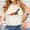 Monkey Punch Graphic T-Shirt – Cute Baby Monkey Holding Plush Toy Tee