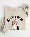 My Cat Is My Boo Halloween Ghost Witch Trick Or Treat Bats Graphic Cozy Sweatshirt