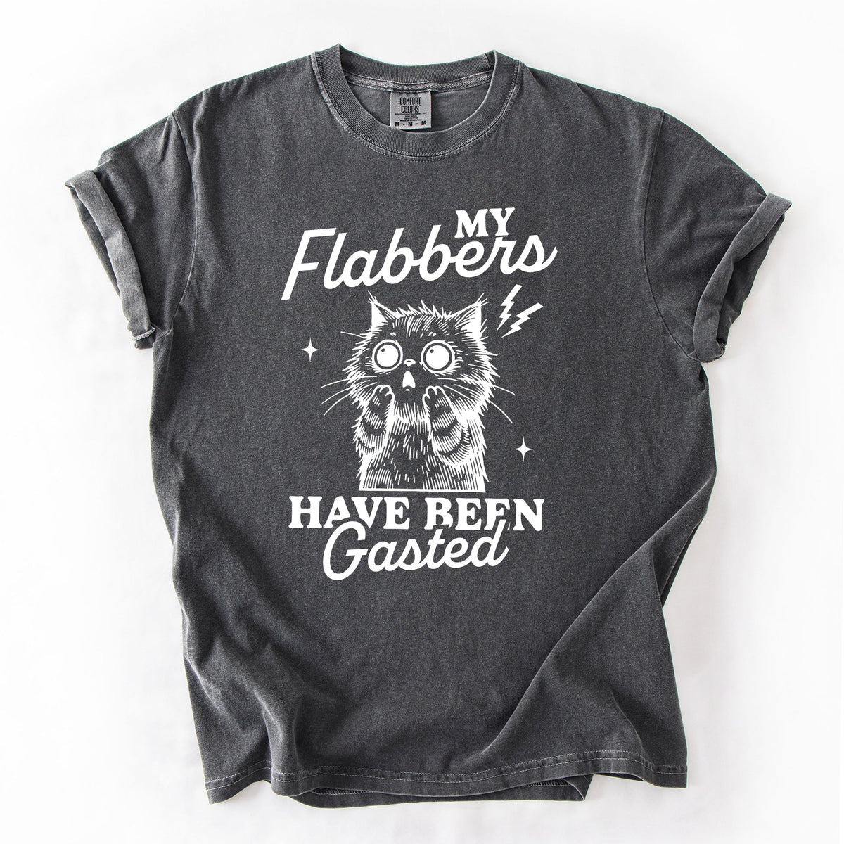 My Flabbers Have Been Gasted, Flabbergasted Cat Sass And Sarcasm Comfort Colors Tee