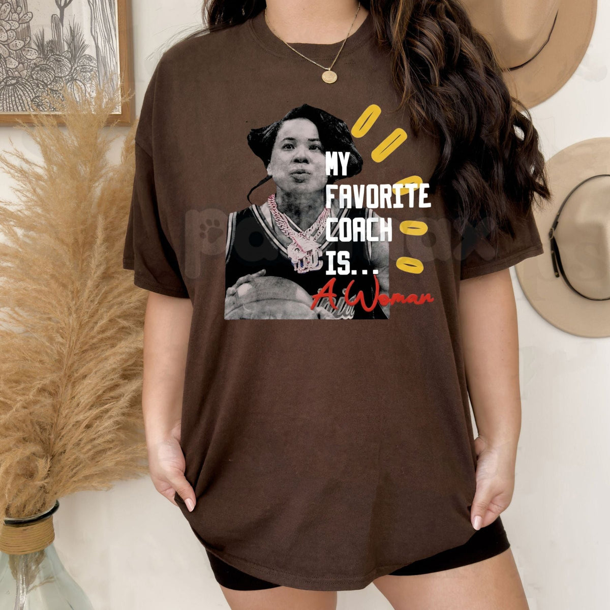 "My Favorite Coach is… A Woman" T-Shirt - Empowering Women in Sports Graphic Tee, Female Coach Appreciation Shirt, Girl Power Athletics Apparel, Sports Mentor Inspirational Top