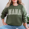 Nana Faux Lace Coquette Varsity Mother's Day Elegant Vintage Cozy Edition Sweatshirt