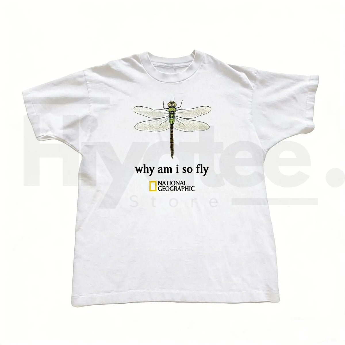 National Geographic Dragonfly Graphic Baby Tee – Y2K Aesthetic Crop Top