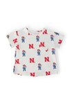 Nebraska White Herbie Husker Ruffle Pocket Tee
