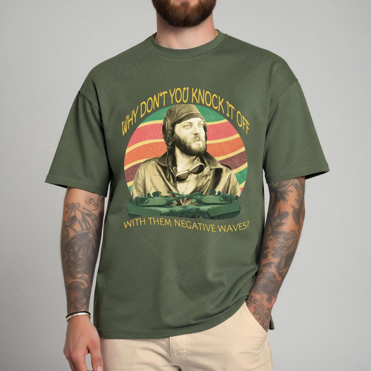 "Negative Waves" Movie Quotes Shirt - Vintage 70s Film Tee, Retro Funny Graphic Apparel