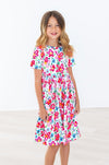 Neon Floral S/S Pocket Twirl Dress