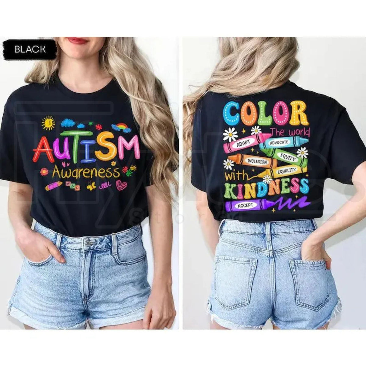 "Neurodiversity Brushstroke" 2-Sided Print – Autism Awareness SPED Teacher Top