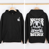 Never Better Skeleton Thumbs Up Vibe Mood Vintage-Inspired Premium Cozy Graphic Hoodie