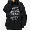 Never and Look Art Chicano Hoodie | Lowrider Cholo Gangster Streetwear | Men's Cotton Fabric