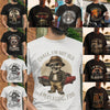 New 2025 Men's Printed T-Shirt - Black 100% Cotton Premium Tee, Durable Short-Sleeve Top