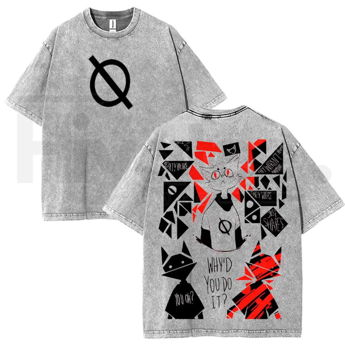 Night in The Woods Mae Borowski Double Printed Tee – Acid Washed Gothic Video Game Shirt, Unisex Gamer Gift