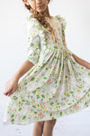 No Bunny Like You 3/4 Sleeve Ruffle Twirl Dress