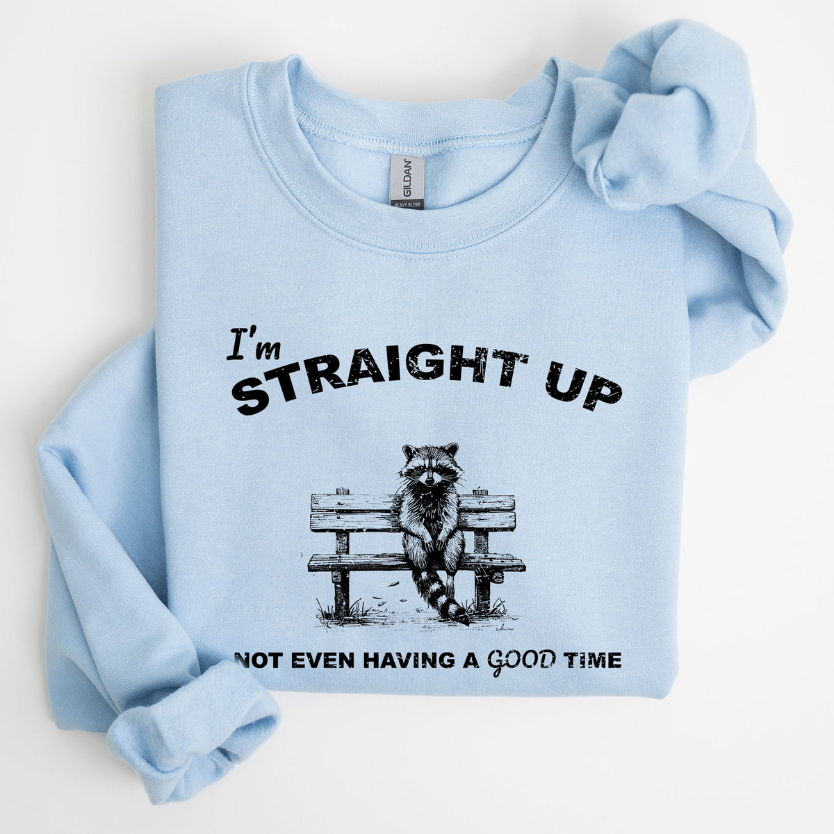 Not Having A Good Time Raccoon Meme Expression Of Internet Humor Edition Sweatshirt