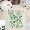 Not Lucky Simply Blessed Christian Faith St Patrick's Day Shamrock Leprechaun Sweatshirt