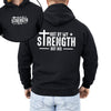 Not My Strength But His Faith In Jesus Gospel Religious Inspirational Christian Hoodie