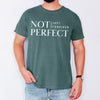 Not Perfect, Just Forgiven, Jesus, Christian, Religious, Gospel, Faith Comfort Colors Tee