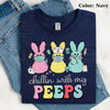 Nurse Easter Sweatshirt: Chillin With My Peeps Cute Bunny Nurse Crewneck