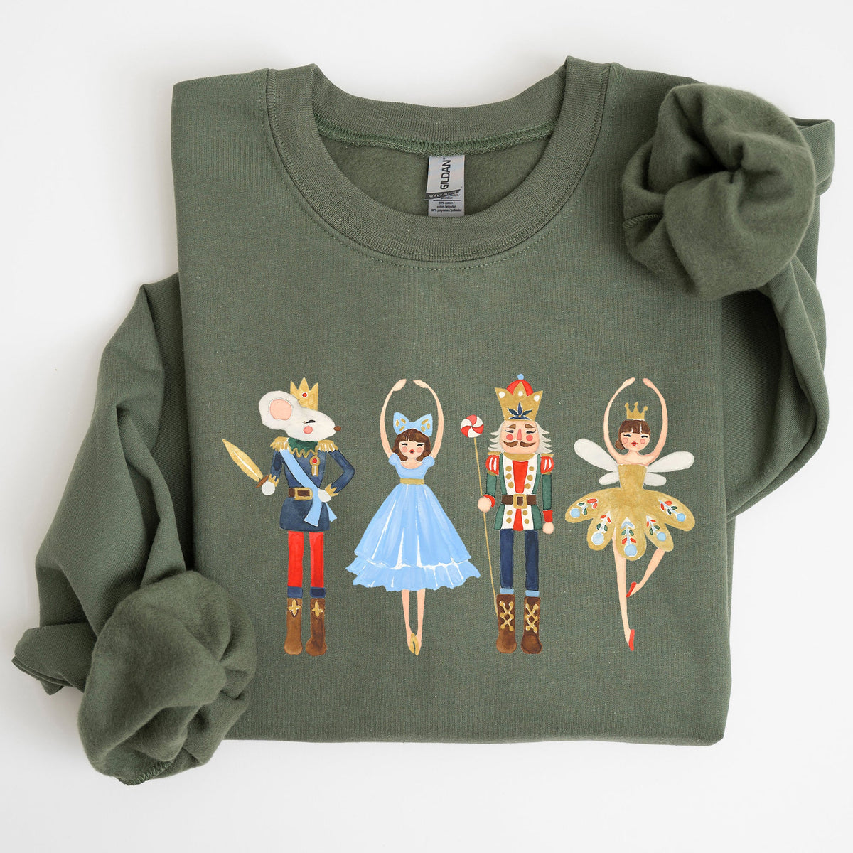 Nutcracker Christmas Sugar Plum Fairy Noel Santa Winter Ballerina Xmas Ballet Sweatshirt